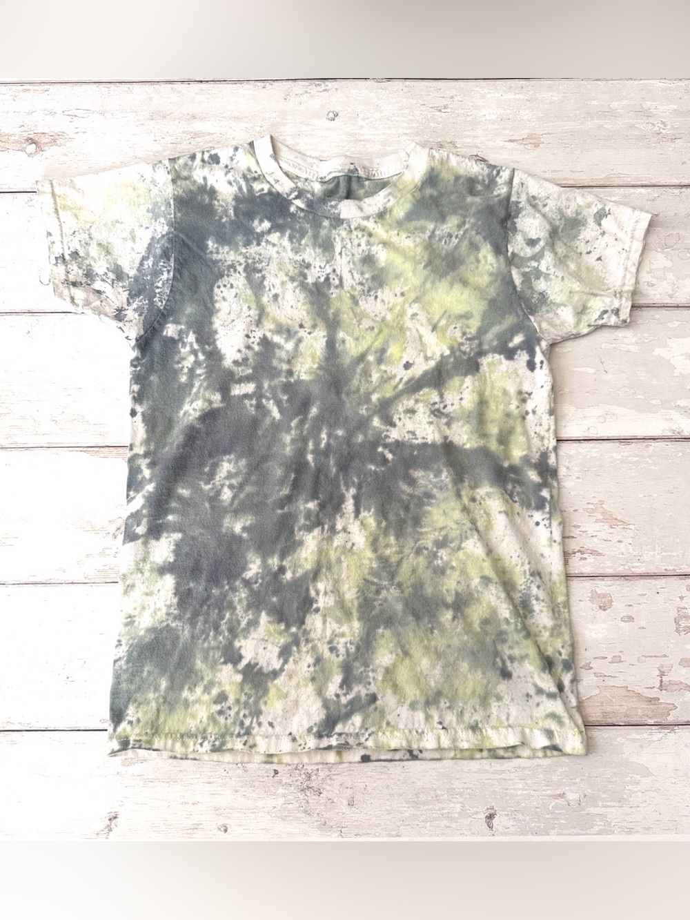 Boys 10/12 Paint Splatter Tie Dye 100% Cotton Shirt Kids 10 12 Short Sleeves Top